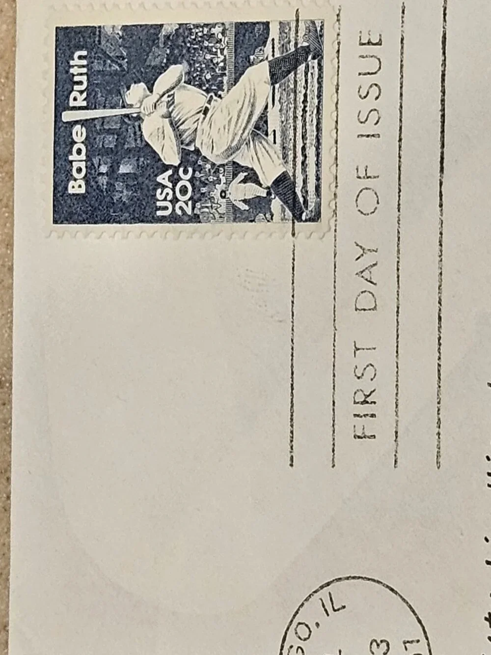 RARE COLLECTIBLE USPS 1ST DAY ISSUE COVER BABE RUTH ALL STAR STAMP ENVELOPE FDC